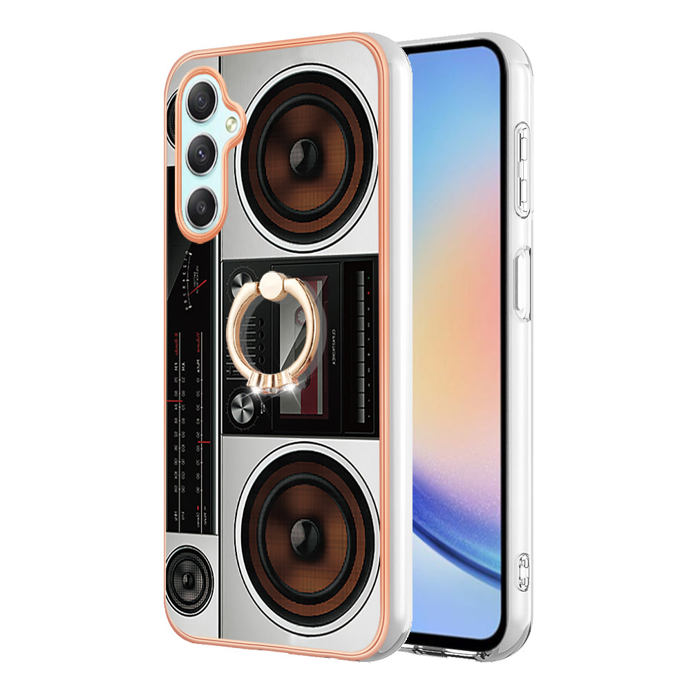 YB IMD Series-20 Style D for Samsung Galaxy A25 5G A24 4G Kickstand Phone Case IMD Pattern Electroplating 2.0mm TPU Cover YB IMD Series-20 Style D for Samsung Galaxy A25 5G A24 4G Kickstand Phone Case IMD Pattern Electroplating 2.0mm TPU Cover